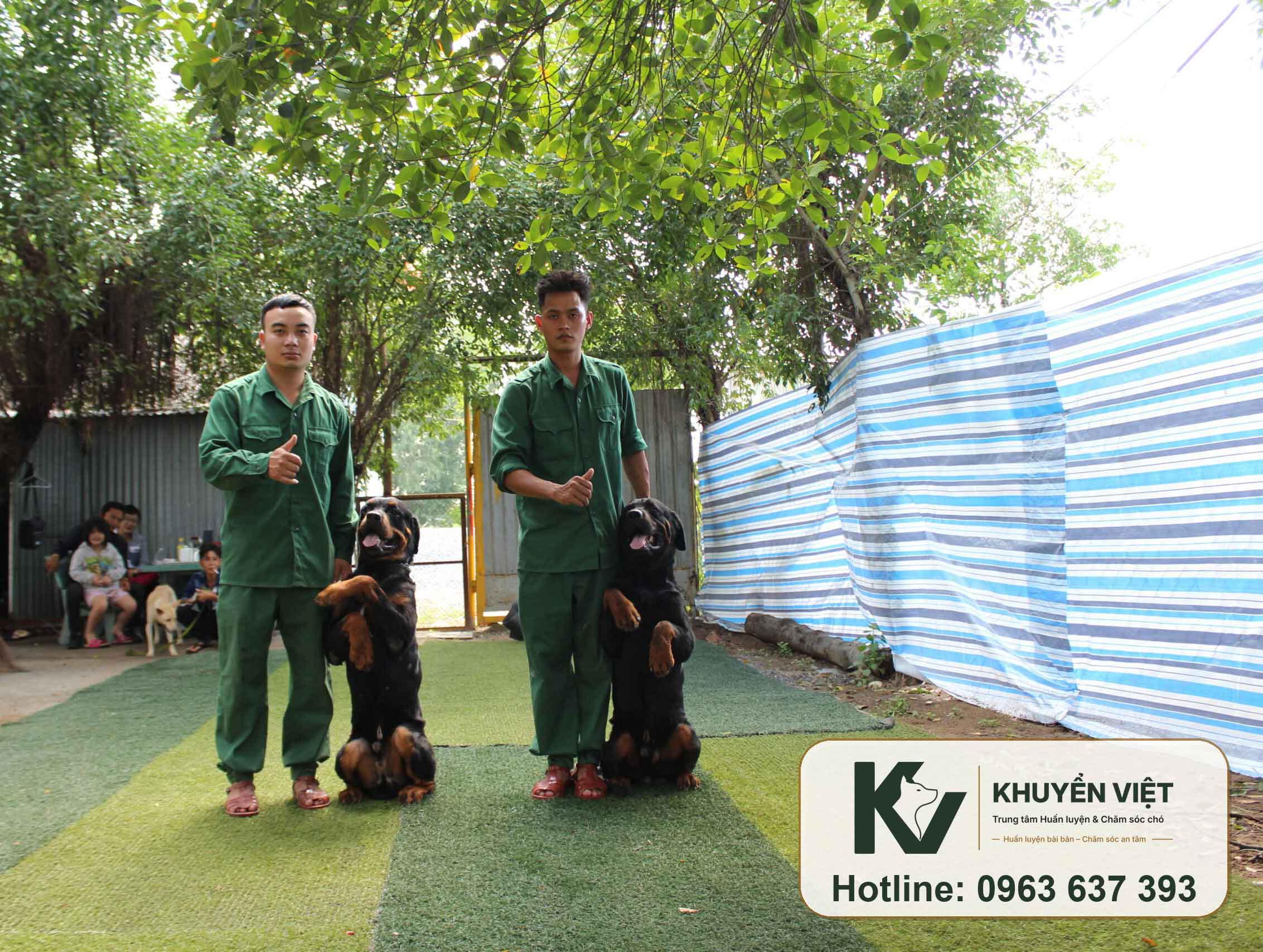 Huấn luyện viên KHUYỂN VIỆT cùng chó Rottweiler